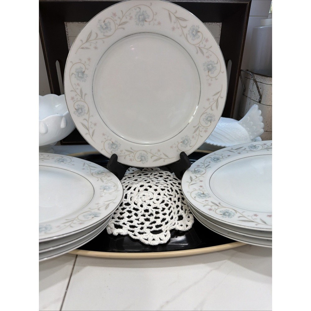 Set of 7 Vintage Fine China of Japan "English Garden" dinner plates‎ 10 1/4"